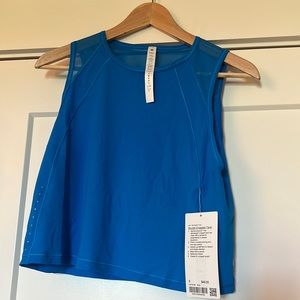 Lululemon Royal Blue cropped sculpt tank size 8